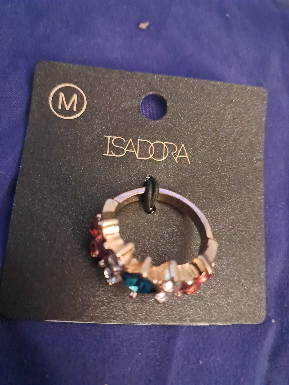 Multicolor Crystal Ring - Blue & Pink Accent